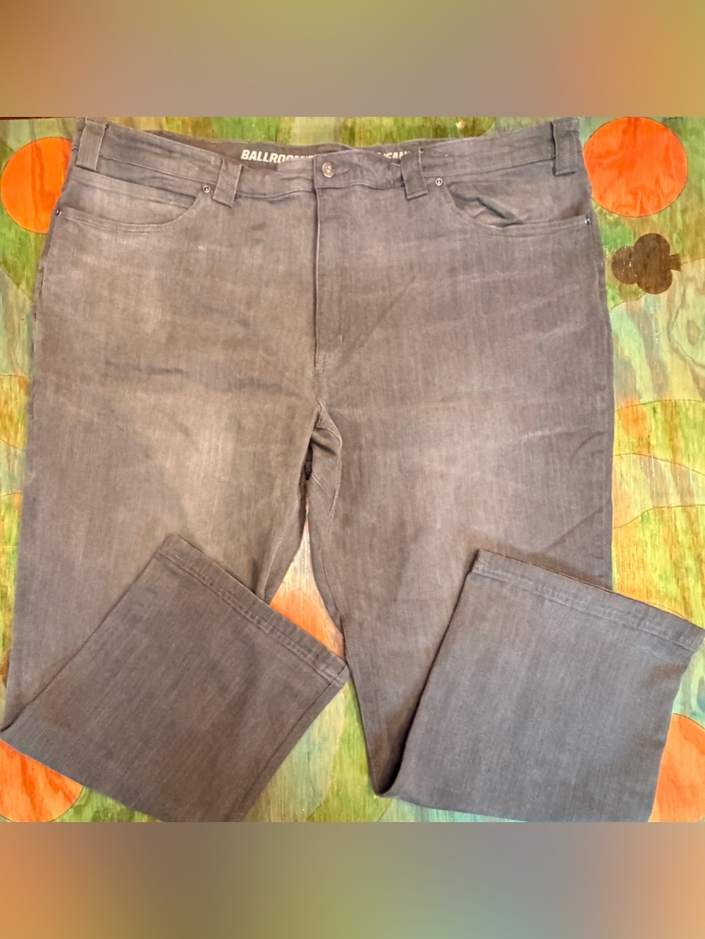 Duluth Trading Co Ballroom Double Flex Relaxed Fit Jeans Gray 48 X 30 Denim Actu